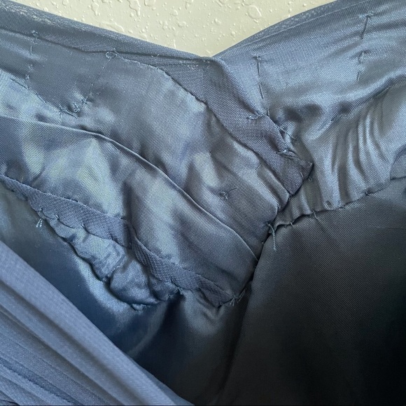 3/$20 JS Collections Navy Blue Beaded Strap Tiered Dress - Picture 12 of 14